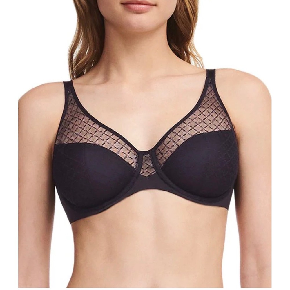 Chantelle C Magnifique Seamless Unlined Minimizer Bra Black 36H 16M1